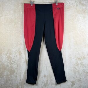 Kerrits Womens 2X Red Black Colorblock Ultrasuede Knee Patch Riding Tights